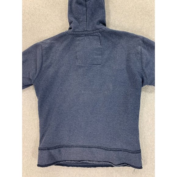 Abercrombie & Fitch Moose Distressed Hoodie Sweatshirt (Women's Small)‎ Blue - Picture 12 of 13